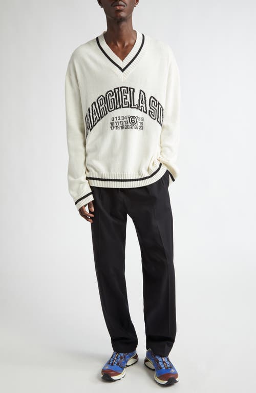Mm6 Maison Margiela Twill Drawstring Pants In Black