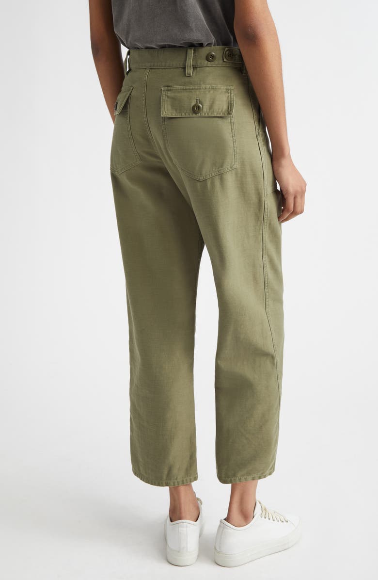 Nili Lotan Earl Ankle Straight Leg Pants, Alternate, color, Olive Fatigue