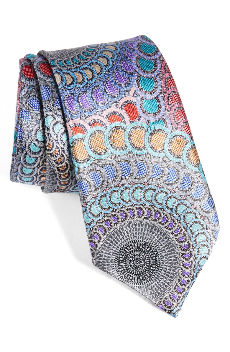 ZEGNA Ermenegildo Zegna Venticinque Medallion Silk Tie, Main, color,