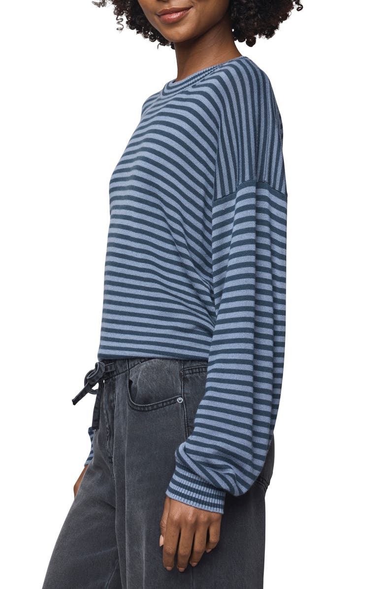 Splendid Georgie Stripe Oversize Sweater, Alternate, color, Ice Navy