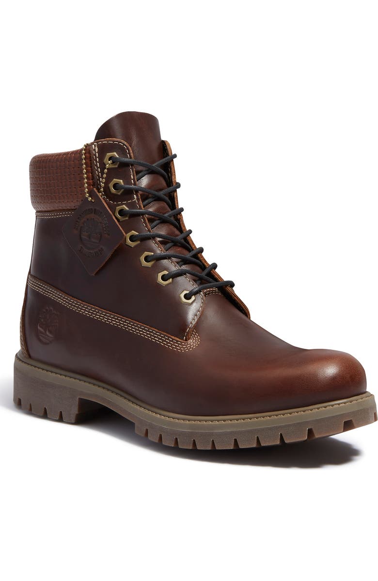 Timberland Premium 6-Inch Waterproof Boot, Main, color, Brown/ Black
