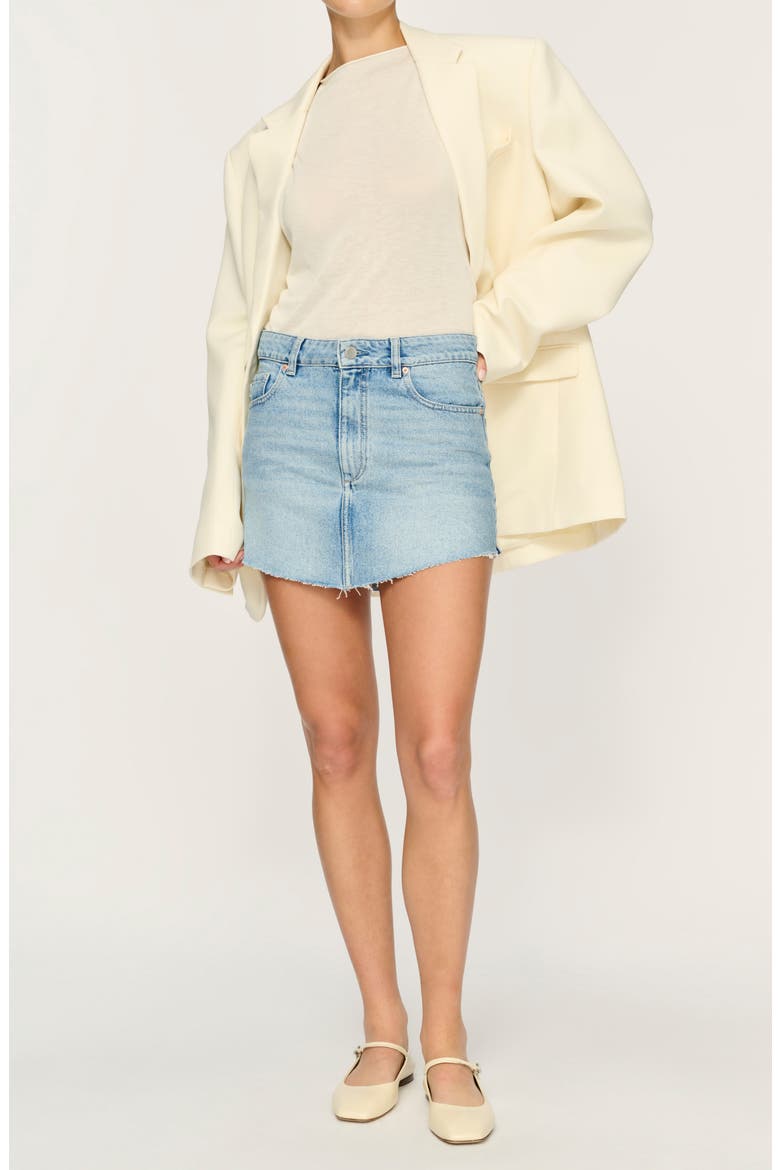 Alma Denim Miniskirt, Alternate, color, CLEAR SKY
