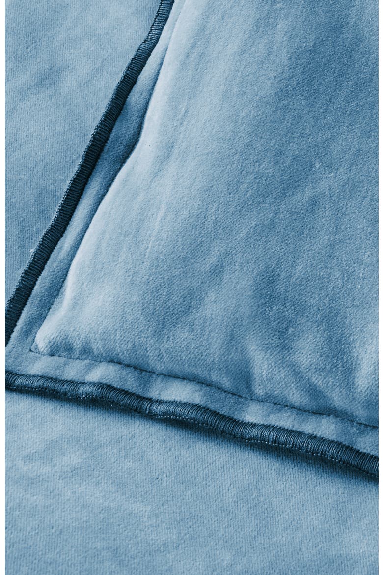 Harewood Luxury Double Sided Velvet Bedspread, Alternate, color, Blue