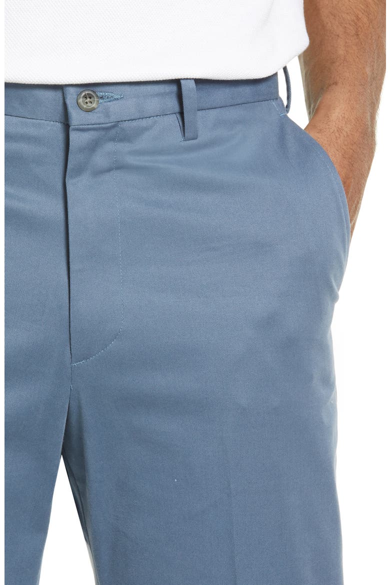 Stretch Cotton Flat Front Pants, Alternate, color, SLATE