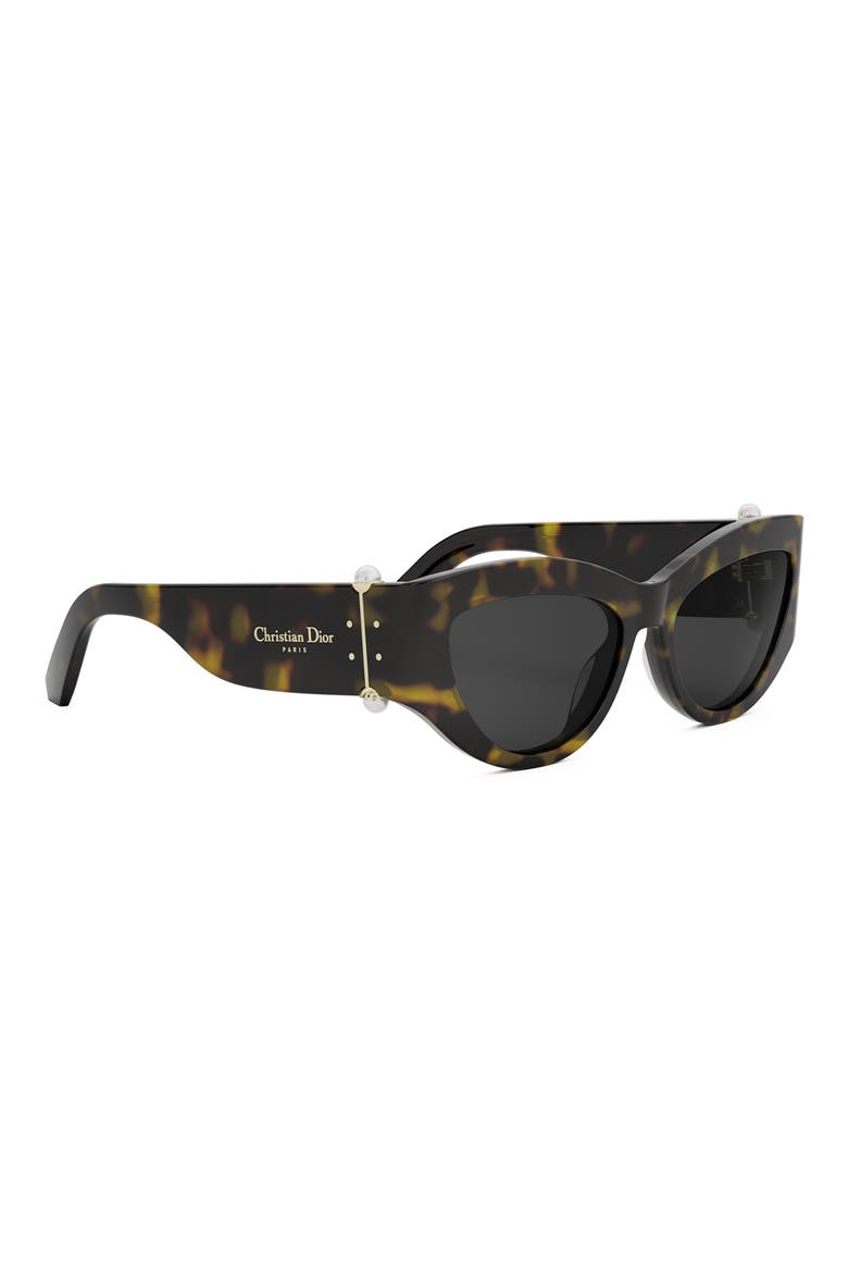 'DiorTribales B1I 55mm Cat Eye Sunglasses, Alternate, color, DARK HAVANA / SMOKE