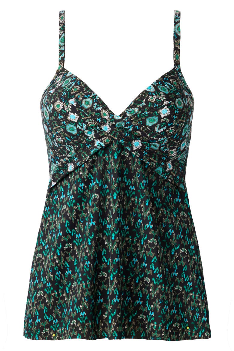 Bijoux Myra Underwire Skirted One-Piece Swimsuit, Main, color, BLACK MULTI