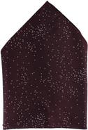 Trafalgar Mystere Metallic Star Light 12 x 12 Silk Pocket Square