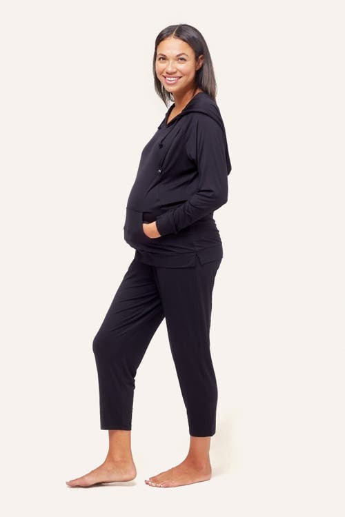 Nom Maternity Simone Maternity & Nursing Soft Hoodie In Blue