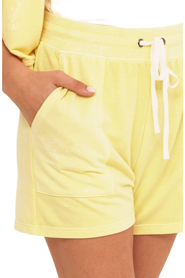 Erina Spray Wash Modal Blend Shorts, Alternate, color, LEMONADE