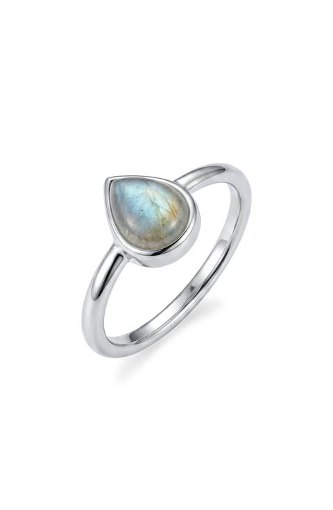 Labradorite Pear Stack Ring