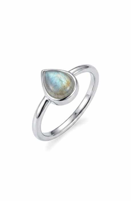 Labradorite Pear Stack Ring