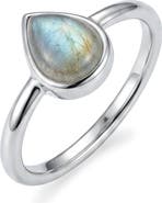 Adornia Labradorite Pear Stack Ring