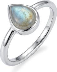 Adornia Labradorite Pear Stack Ring