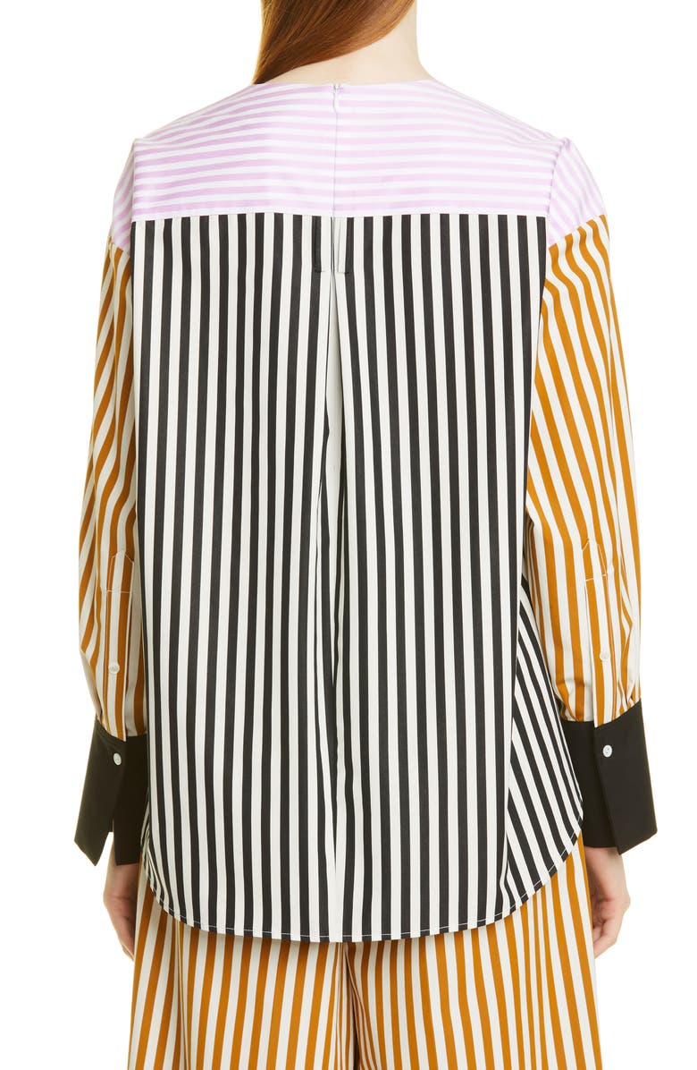 PARTOW Ellis Mixed Stripe Cotton Top, Alternate, color,