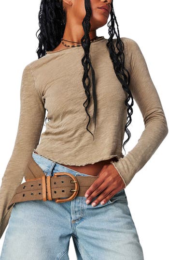 Free People Be My Baby Long Sleeve Knit Top