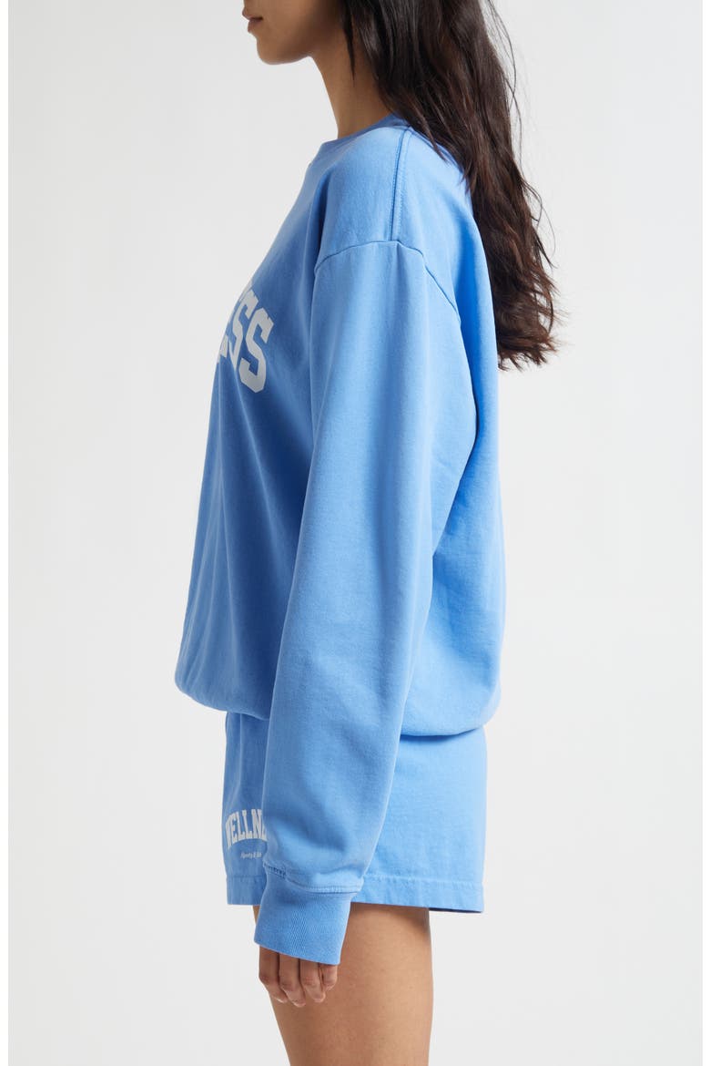 Wellness Ivy Cotton Graphic Sweatshirt, Alternate, color, FLAX BLUE