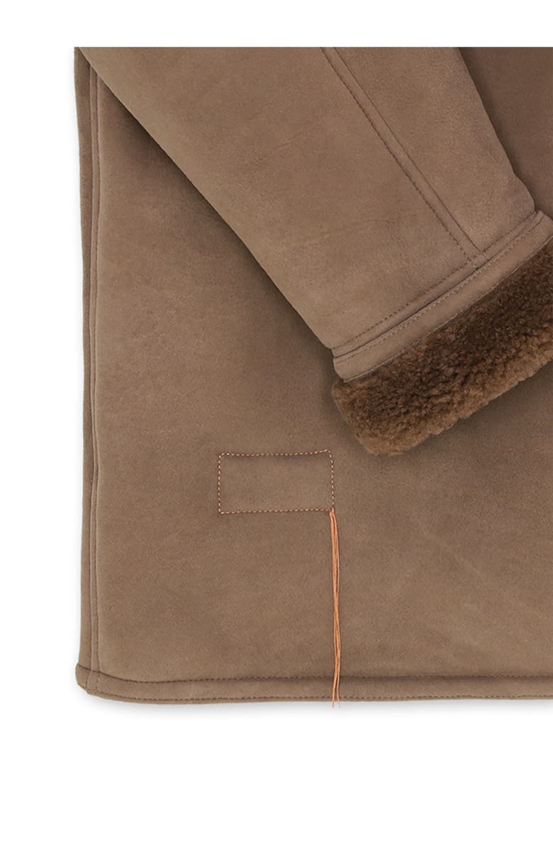 Fortela Shearling Double Breasted Jacket, Alternate, color, Light Brown