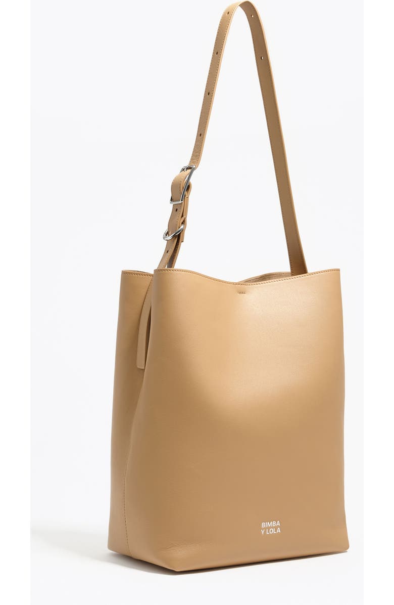 Bimba y Lola Large Leather Carlino Bag, Main, color, Desert