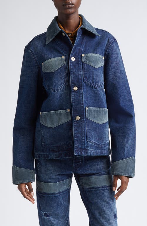 Wales Bonner Sierra Canvas Utility Jacket in Indigo/Navy  product