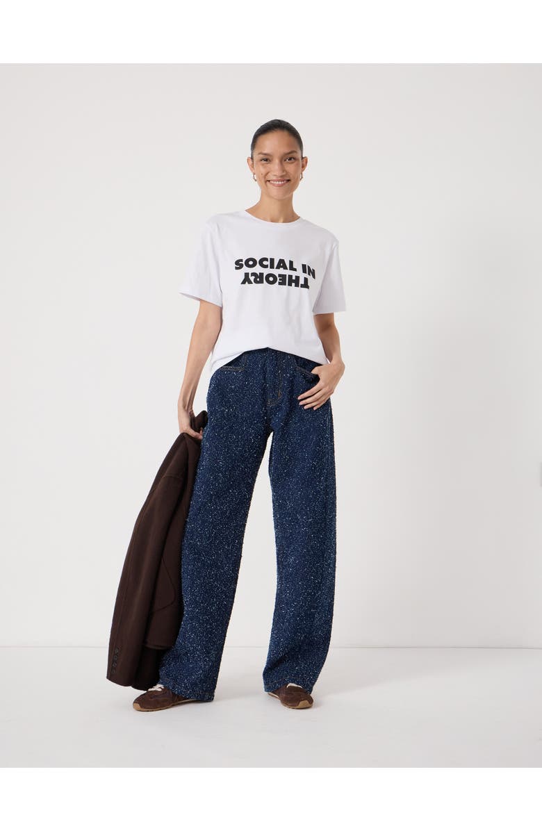 Hush Social In Theory Graphic T-Shirt, Alternate, color, White