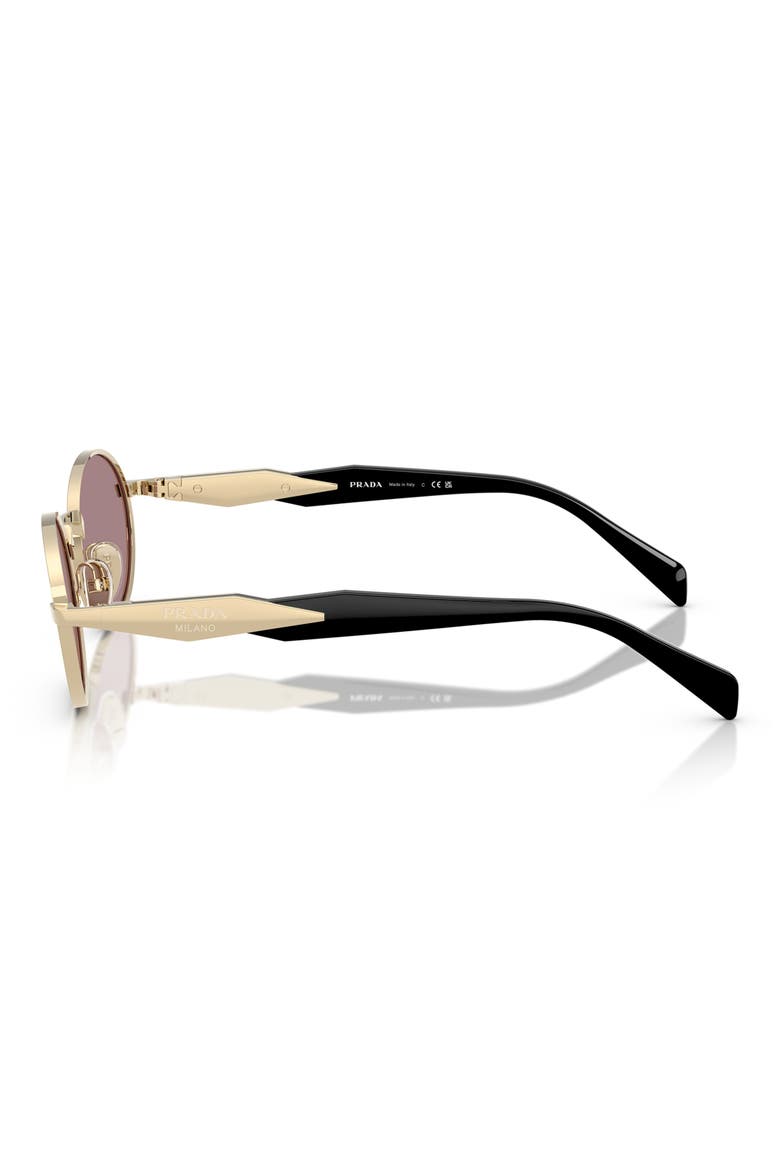 55mm Oval Sunglasses, Alternate, color, GOLD BROWN