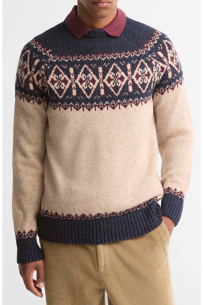 Tisbury Fair Isle Crewneck Sweater, Main, color, NAVY