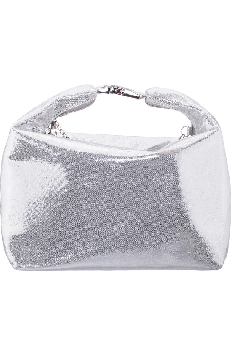 Nina Metallic Hobo Bag, Main, color, True Silver