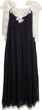 Zimmermann Roselight Lace Trim Cotton & Silk Slipdress