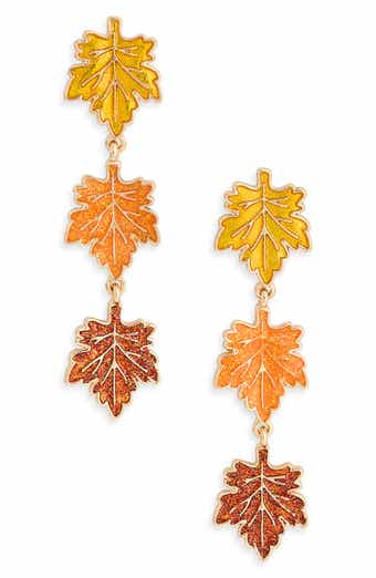 Maple Leaf Drop Earrings