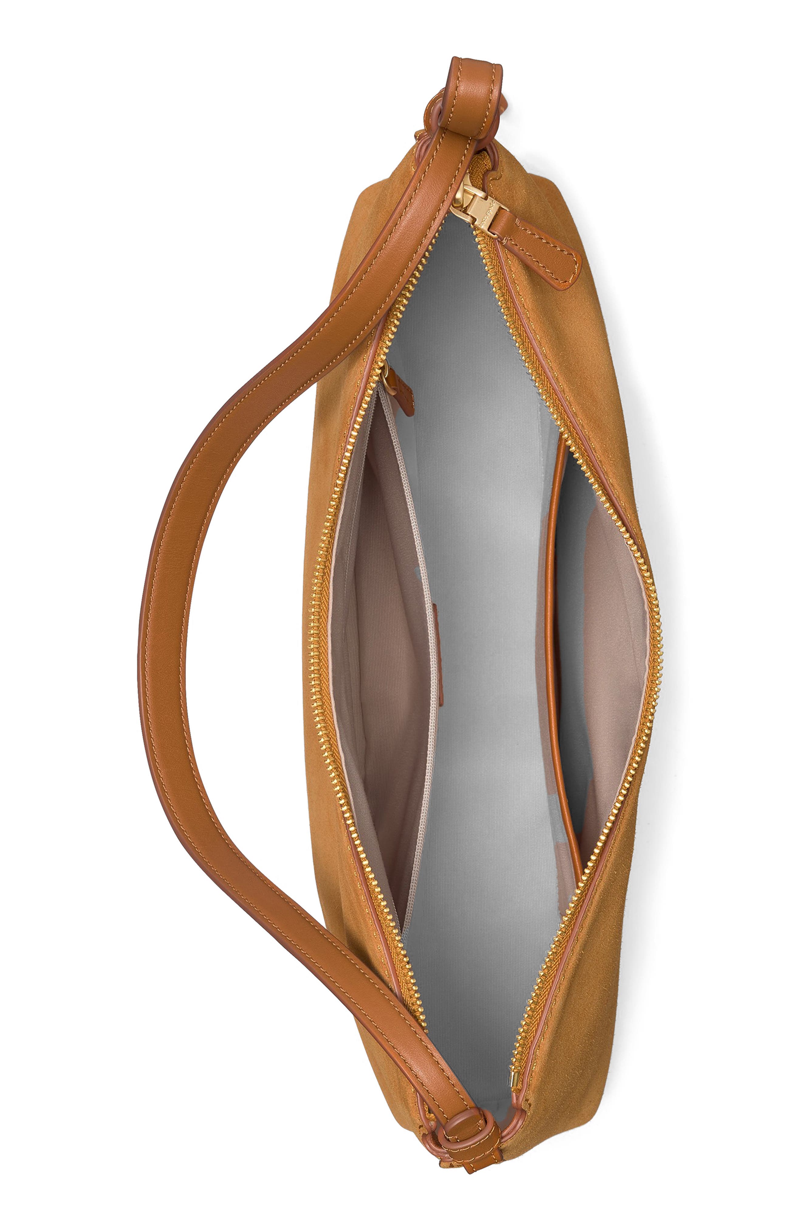 Kate Spade New York large loop suede shoulder bag, Alternate, color, 