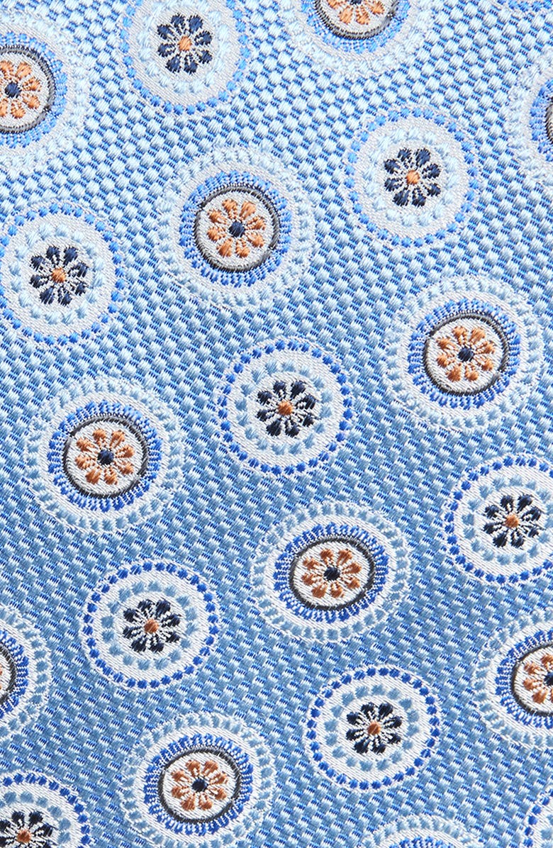 Nordstrom Medallion Silk Tie, Alternate, color, Lt Blue