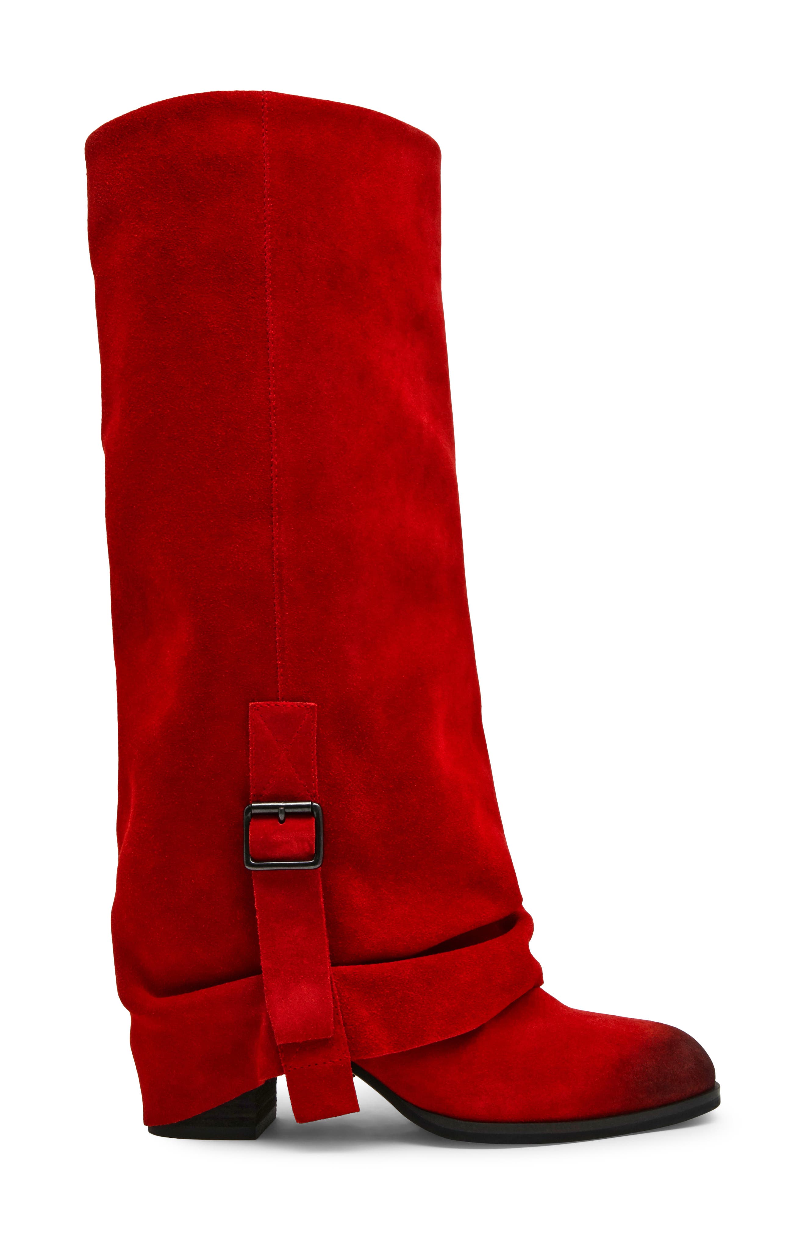 Bozeman Knee High Boot, Alternate, color, RED SUEDE