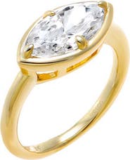 BY ADINA EDEN Lab Grown Diamond Marquise Bezel Pinky Ring