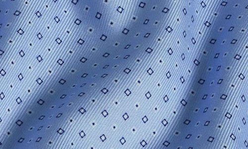 David Donahue Regular Fit Neat Diamond Print Sport Shirt In Sky