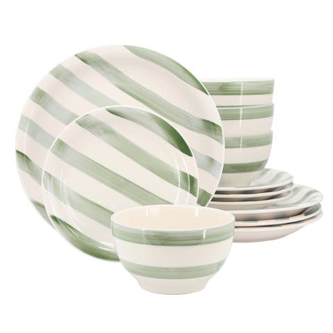 Kenwood Shores 12 Piece Stoneware Dinnerware Set