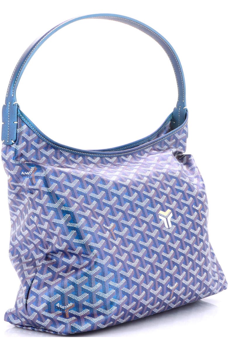 Pre-Owned Goyard Boheme Hobo Iridescent Coated Canvas, Alternate, color, Blue