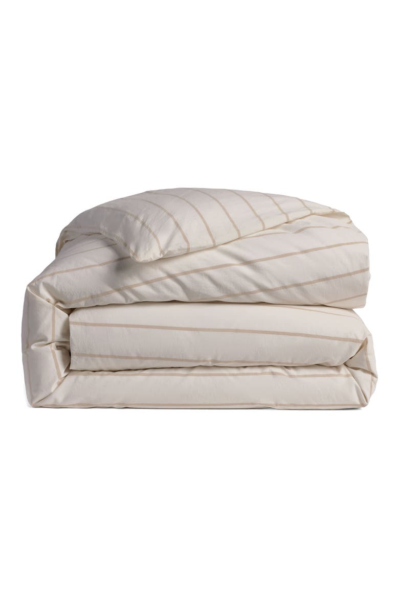 Brushed Cotton Duvet Cover, Main, color, CREAM/LATTE