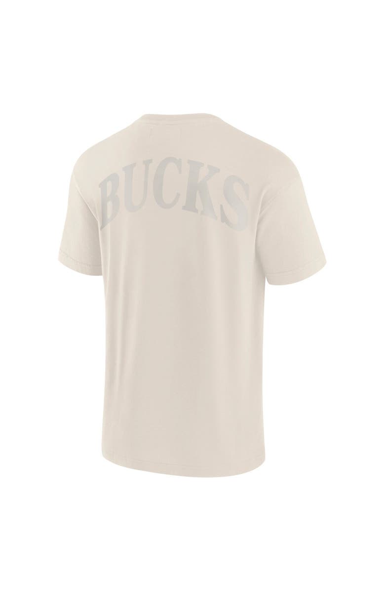 FANATICS Men's Fanatics Cream Milwaukee Bucks Elements Iconic T-Shirt, Alternate, color, Cream