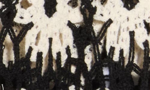 Forgotten Grace Circle Floral Open Knit Cardigan In Multi