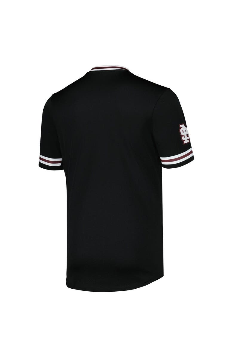 adidas Men's adidas Black Mississippi State Bulldogs Replica V-Neck Baseball Jersey, Alternate, color, Black