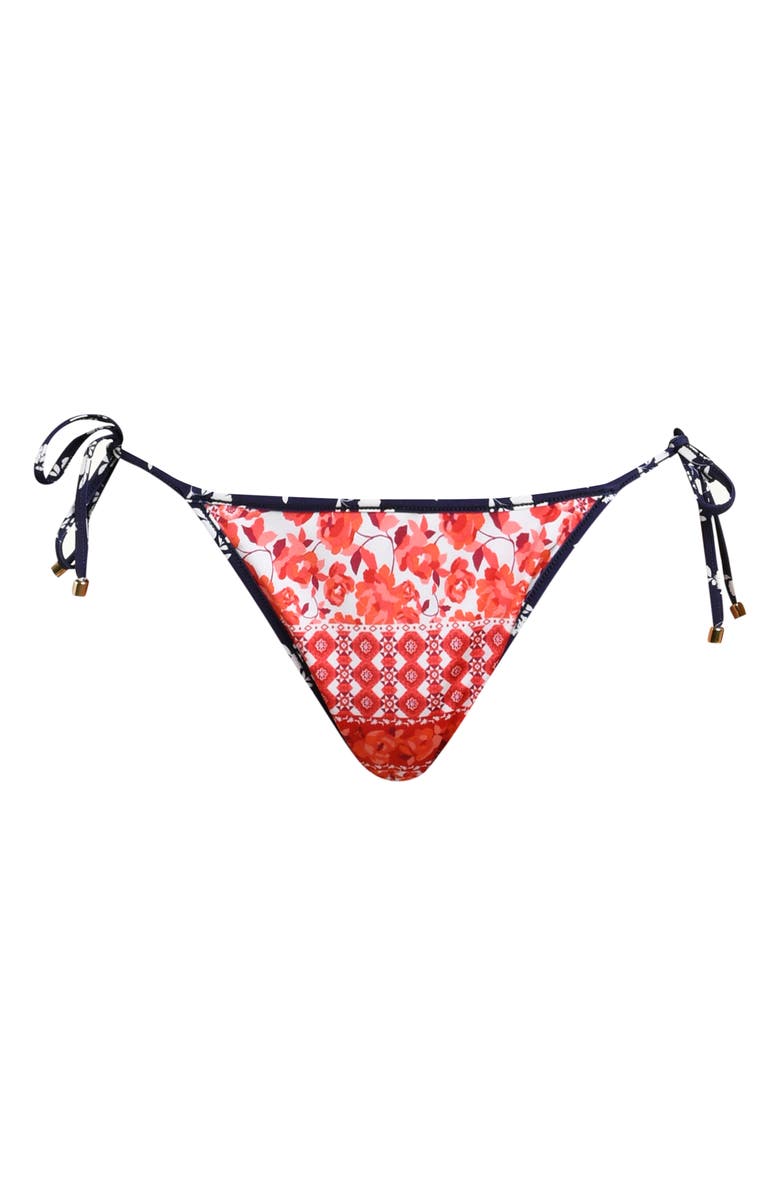 Sunshine 79 Flowers & Stripes Reversible Side Tie Bikini Bottoms, Alternate, color, 
