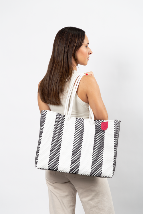 Tin Marin Zebra Woven Super Tote In Multi