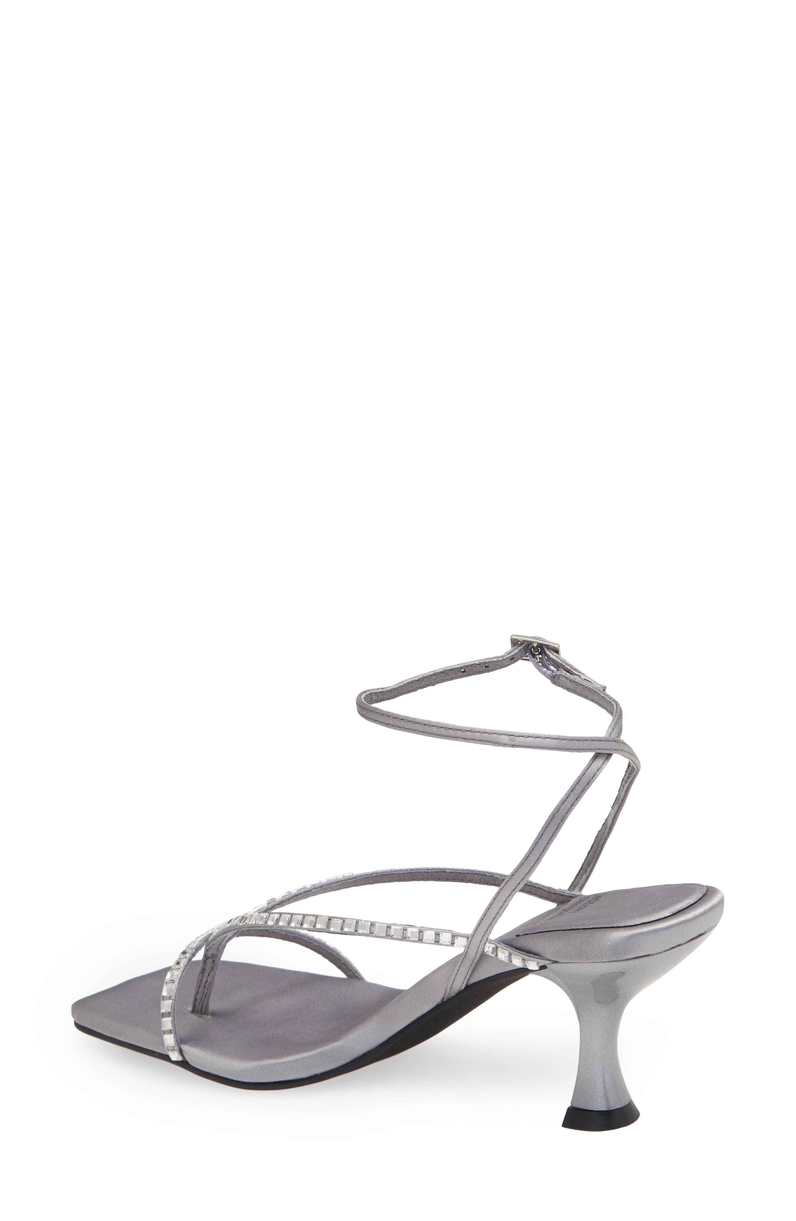 Fluxx-J Embellished Strappy Sandal, Alternate, color, GREY SATIN SILVER