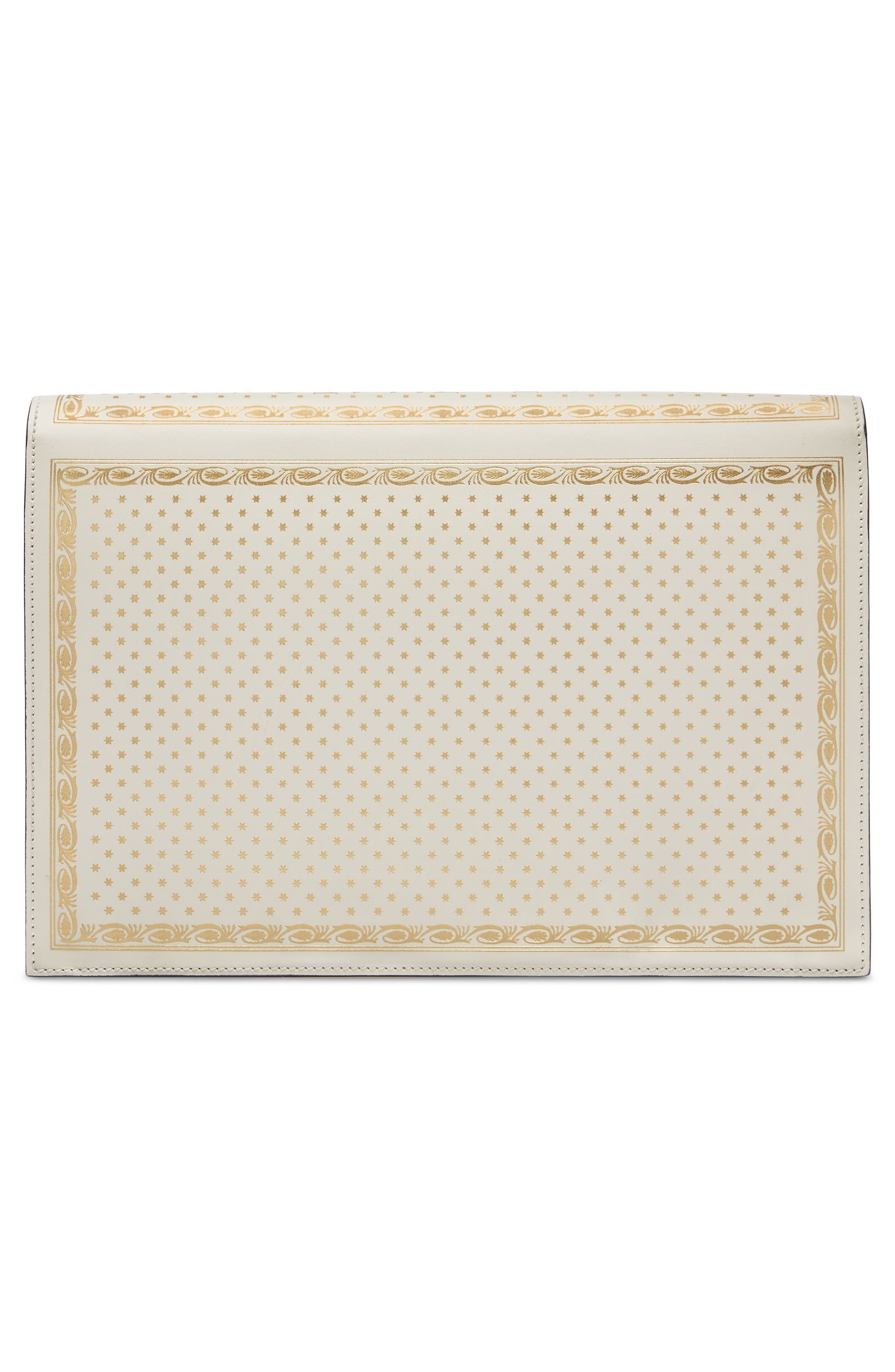 Gucci Guccy Logo Moon & Stars Envelope Clutch, Alternate, color, 