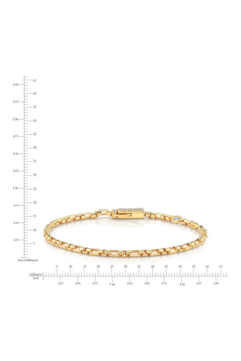 Layer Up Box Chain Bracelet, Alternate, color, 18KT YELLOW GOLD / CLEAR STONE