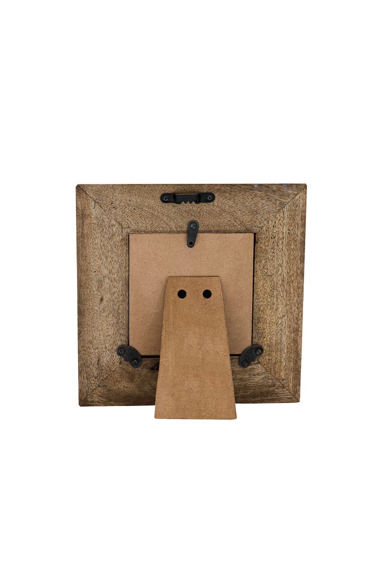 4x4 Black Diamond Picture Frame Mango Wood MDF & Glass, Alternate, color, Brown