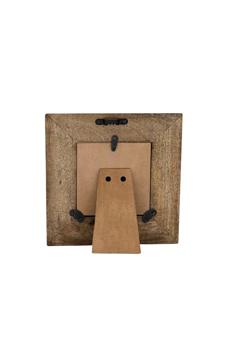 Foreside Home and Garden 4x4 Black Diamond Picture Frame Mango Wood MDF & Glass, Alternate, color, Brown