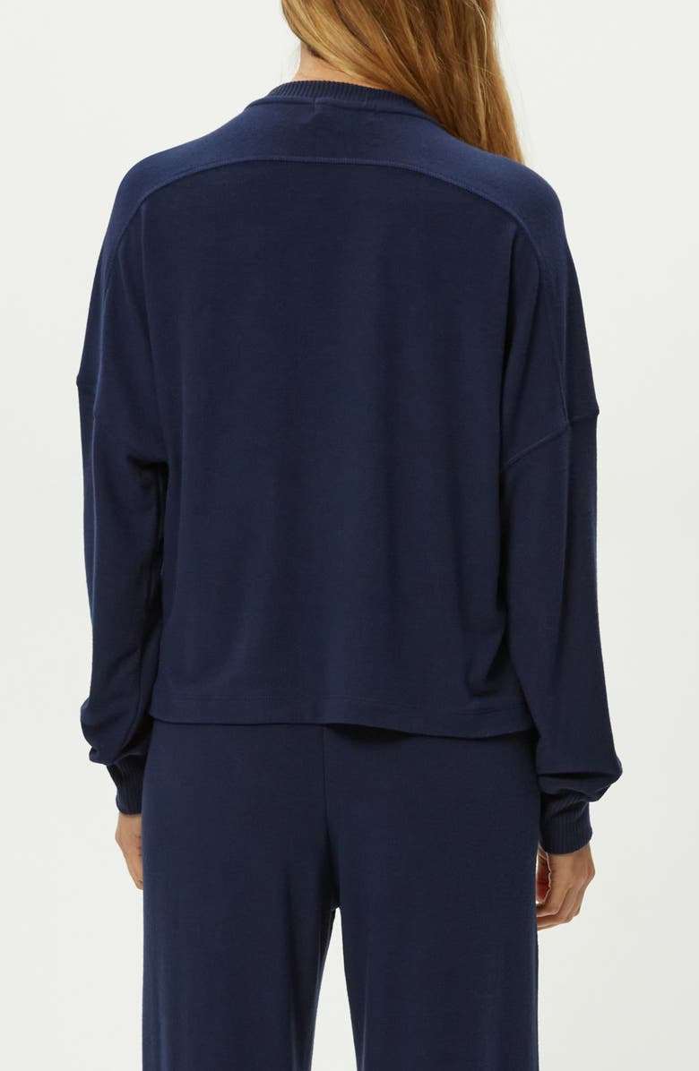 Michael Stars Vic Relaxed Brushed Jersey Top, Alternate, color, Nocturnal