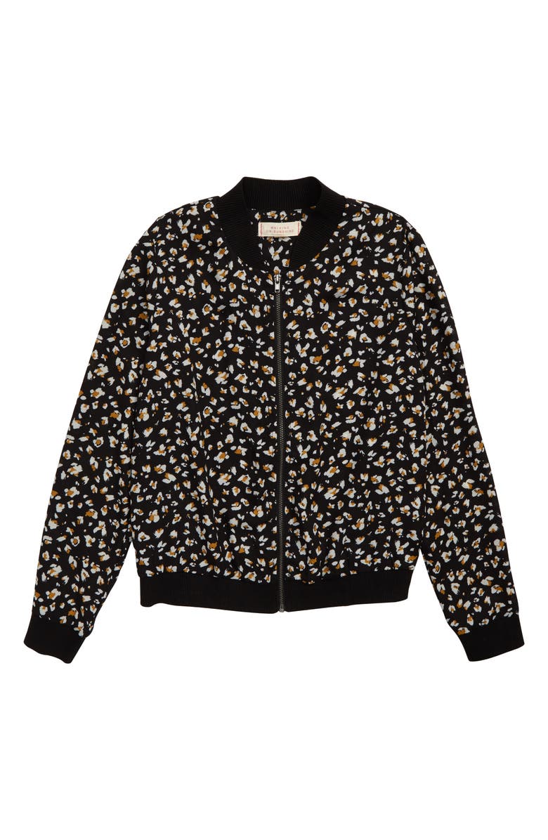 Walking on Sunshine Floral Bomber Jacket, Main, color, 