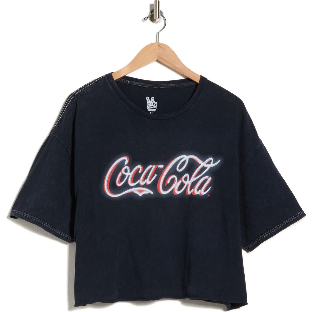 Junk Food Coca-cola Neon Graphic T-shirt In Blue
